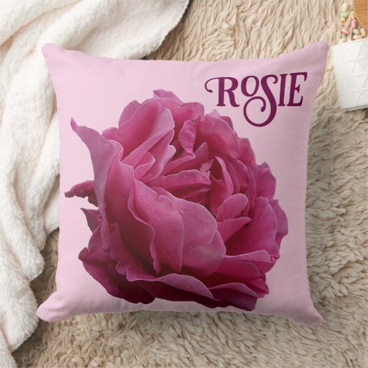  naam Rosie floral roze rose girly Kussen (Deken)