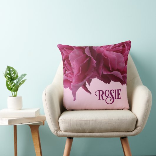  naam Rosie  roze abstract schattig Kussen (Stoel)