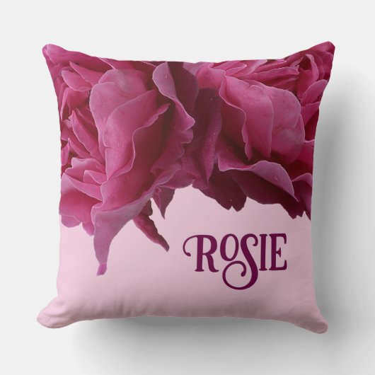  naam Rosie  roze abstract schattig Kussen (Voorkant)