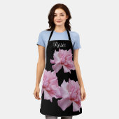  naam Rosie  roze roos bloemen Schort (Gedragen)