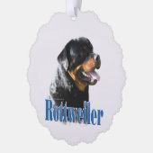 Naam rottweiler ornament kaart (Links)