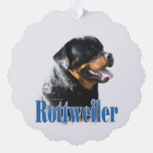Naam rottweiler ornament kaart (Achterkant)