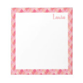 Naam roze en rood patchwork notitieblok (Voorkant)