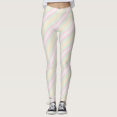 Naam, Roze Geel en Groene Stapel Stripe Leggings (Voorkant)