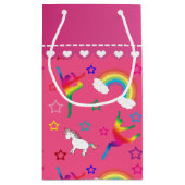 Naam roze gymnastiek regenbows unicorns klein cadeauzakje (Achterkant)