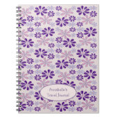 Naam Roze Indigo Bloem Doodle Notitieboek (Voorkant)