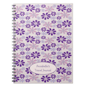 Naam Roze Indigo Bloem Doodle Notitieboek