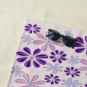 Naam Roze Indigo Bloem Doodle Strandlaken (In situ)