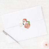  naam Roze kerstkerstkerstkerstkerstkerstkerstbing Ronde Sticker (Envelop)