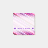  naam; Roze, Paarse strips Post-it® Notes (Voorkant)