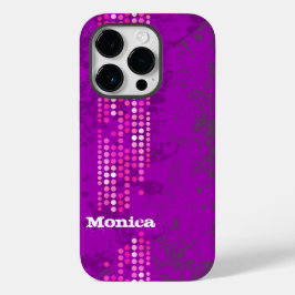 Naam roze paarse surf stijl hoesje