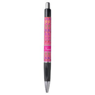 Naam roze regenboogymnastiek hartsterren pen