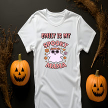 Naam Roze Retro Ghost Spooky Mama Halloween