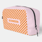 Naam Roze Sinaasappel Bachelorette Bruidsmeisje Toilettasje (Rechterhoek)