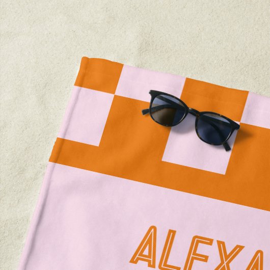 Naam Roze Sinaasappel Sunset Bachelorette Strandlaken (In situ)