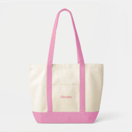 Naam Roze Strand Bruidsfeest Tote Bag
