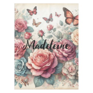 Naam rozen floral waterverf tafelkleed