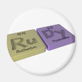 naam-Rudy-Ru-Dy-Ruthenium-Dysprosium Magneet (Voorkant)