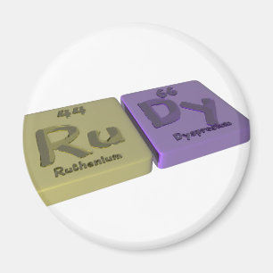 naam-Rudy-Ru-Dy-Ruthenium-Dysprosium Magneet