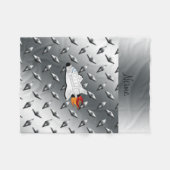 Naam ruimtevaartuig zilverdiamant bord staal fleece deken (Voorkant (Horizontaal))