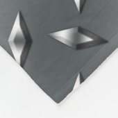 Naam ruimtevaartuig zilverdiamant bord staal fleece deken (Hoek)