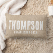 Naam Rustic Burlap (vaste datum) Kussen (Deken)
