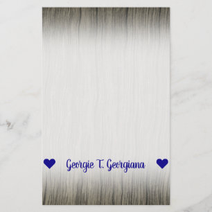 naam; Rustic Faux Wood Kijk Pattern Briefpapier