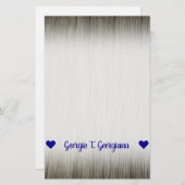 naam; Rustic Faux Wood Kijk Pattern Briefpapier (Voorkant / Achterkant)