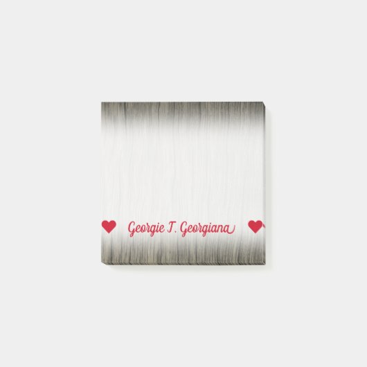  naam; Rustic Faux Wood Kijk Pattern Post-it® Notes (Voorkant)