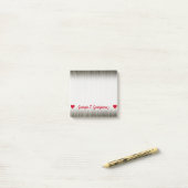  naam; Rustic Faux Wood Kijk Pattern Post-it® Notes (Op bureau)