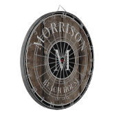 Naam Rustic Wood Dartbord (Voorkant Links)