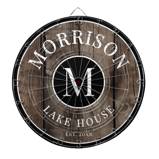 Naam Rustic Wood Dartbord (Voorkant)