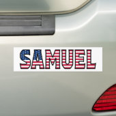 Naam Samuel Vorname USA Aufkleber Sticker Auto (Op auto)