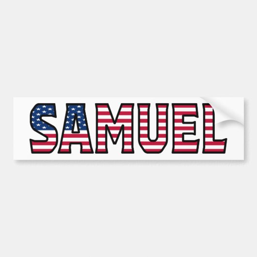 Naam Samuel Vorname USA Aufkleber Sticker Auto (Voorkant)