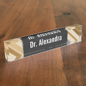 Naam + Sandy Beach kleuren geïnspireerd striped Pa Naambordje (Zijkant)