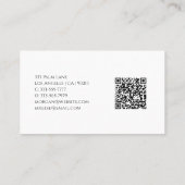 Naam, Schaduwmonogram, Creëer Uw QR-code Visitekaartje (Achterkant)