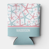 Naam Schattige Kusttropisch Strand Blikjeskoeler (Voorkant)