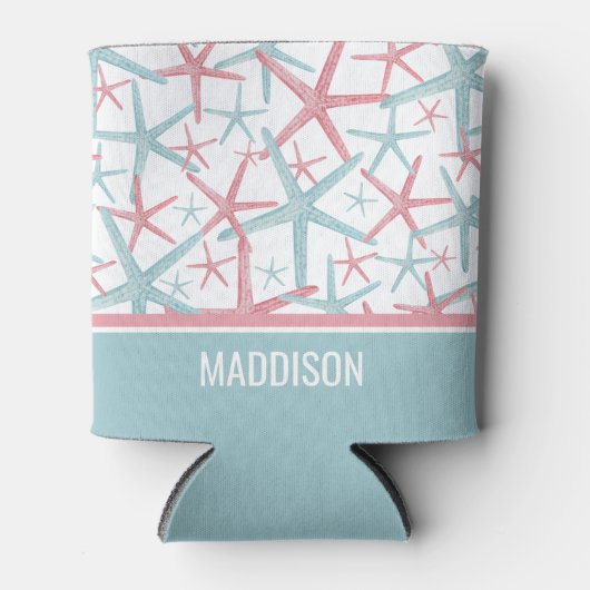 Naam Schattige Kusttropisch Strand Blikjeskoeler (Voorkant)