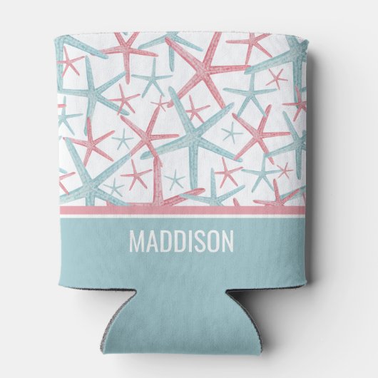 Naam Schattige Kusttropisch Strand Blikjeskoeler (Achterkant)