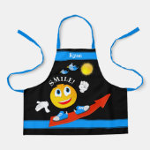  naam Schattigee lachende emoji kinderemoji Schort (Voorkant)