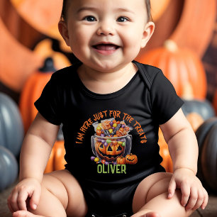 Naam Schattigee Oranje Paarse Pompoen Halloween Tr Romper