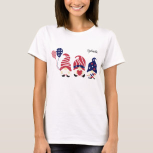Naam, Schattigee Patriottische Gnomen, Basis Vrouw T-shirt