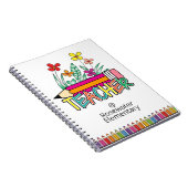Naam school waar leerkrachten worden gewaardeerd notitieboek (Rechterzijde)
