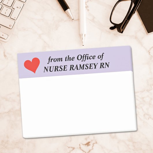 Naam Schoolverpleegster Rode Hart, Lavendelrand Post-it® Notes