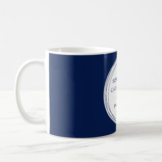 Naam, schoonzoon, Kerstmis, Verjaardag, Navy C41 Koffiemok (Links)