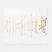 Naam Schrift Christelijke Identiteit Bijbel Floral Fleece Deken (Voorkant (Horizontaal))