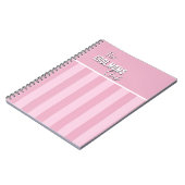 Naam Schrift Oudroze Streep Notitieboek (Linkerzijde)