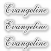 Naam Schrift Sticker (Voorkant)