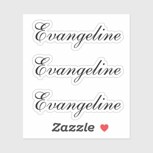 Naam Schrift Sticker (Vel)
