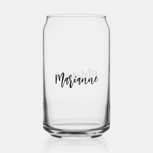 Naam script elegant blikvorm glas (Achterkant)